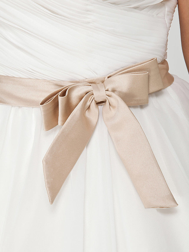 Plus Size Ball Gown Wedding Dress Chiffon Strapless Simple Backless Cute Bridal Gowns with Court Train