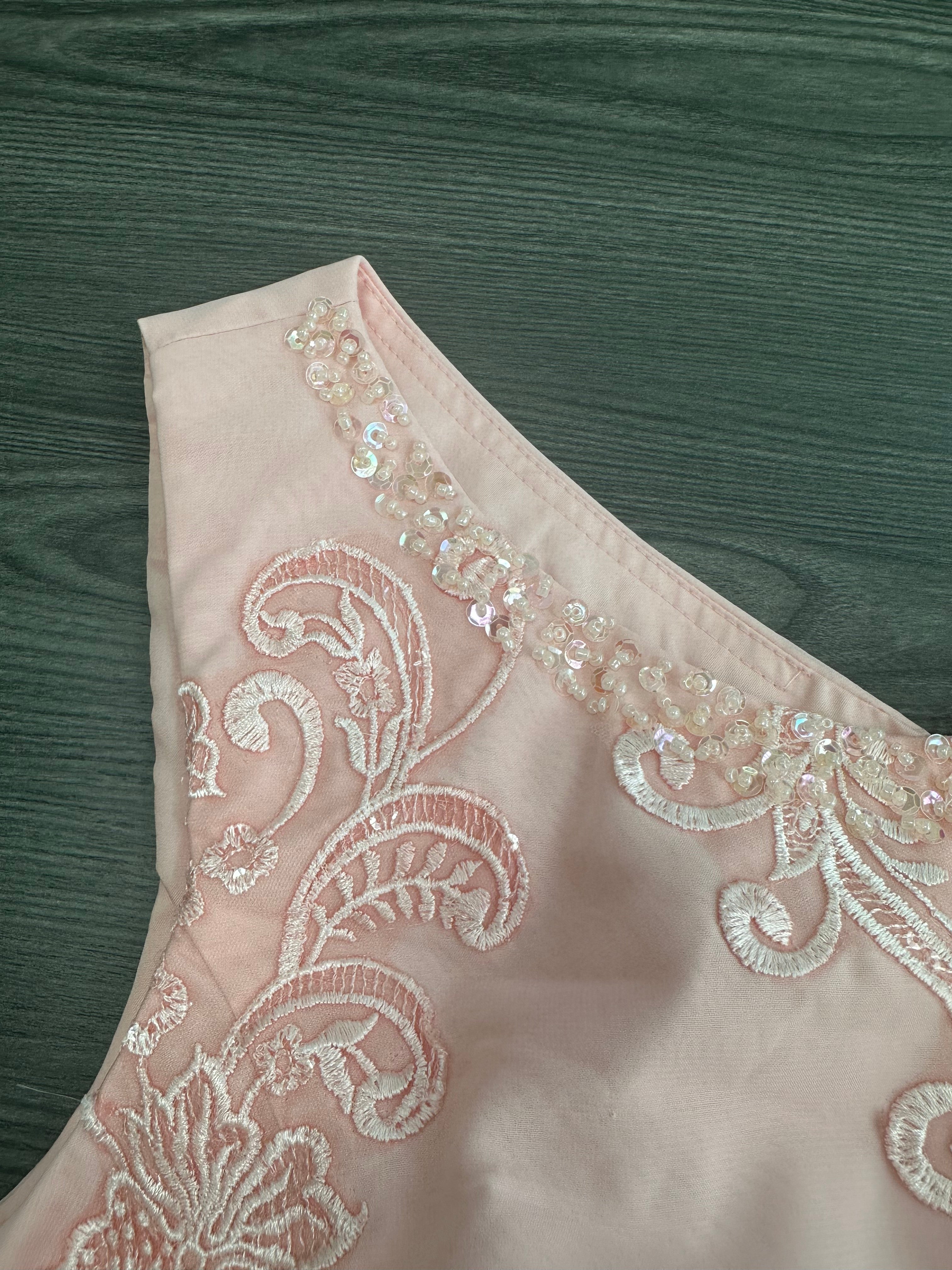Plus Size Long Chiffon Pantsuit for the Mother of the Bride with Round Neck and Applique Jacket