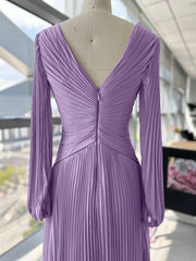 Plus Size V Neck A Line Gown for the Mother of the Bride with Ruched Detail