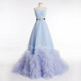 Popular Organza Sweetheart Ruffles Long Bridal Gowns Sweep Train Lace-Up Fitted Plus Size Wedding Dresses