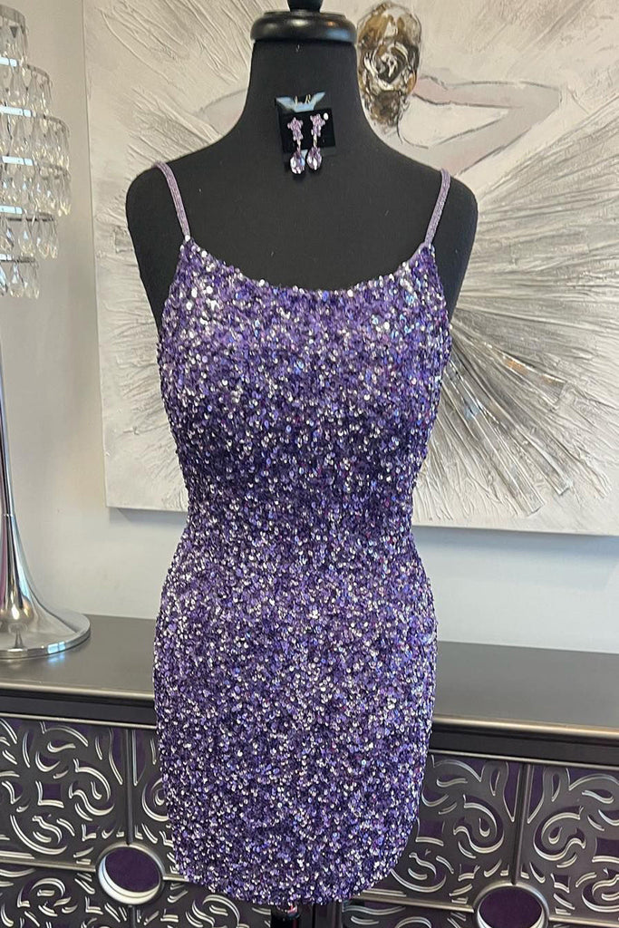 Suzhoufashion Purple Homecoming Dresses Open Back Short Hoco Dress –  suzhoufashion