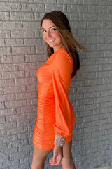 Red Homecoming Dresses Ruched Tight Prom Dress
