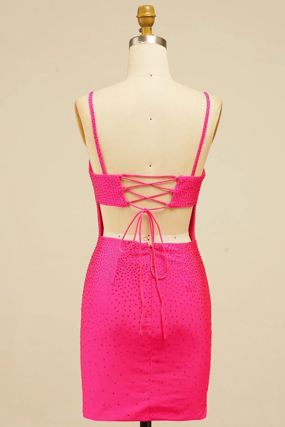 Red Homecoming Dresses Sequin Lace-Up Tight Short Cocktail Dresses