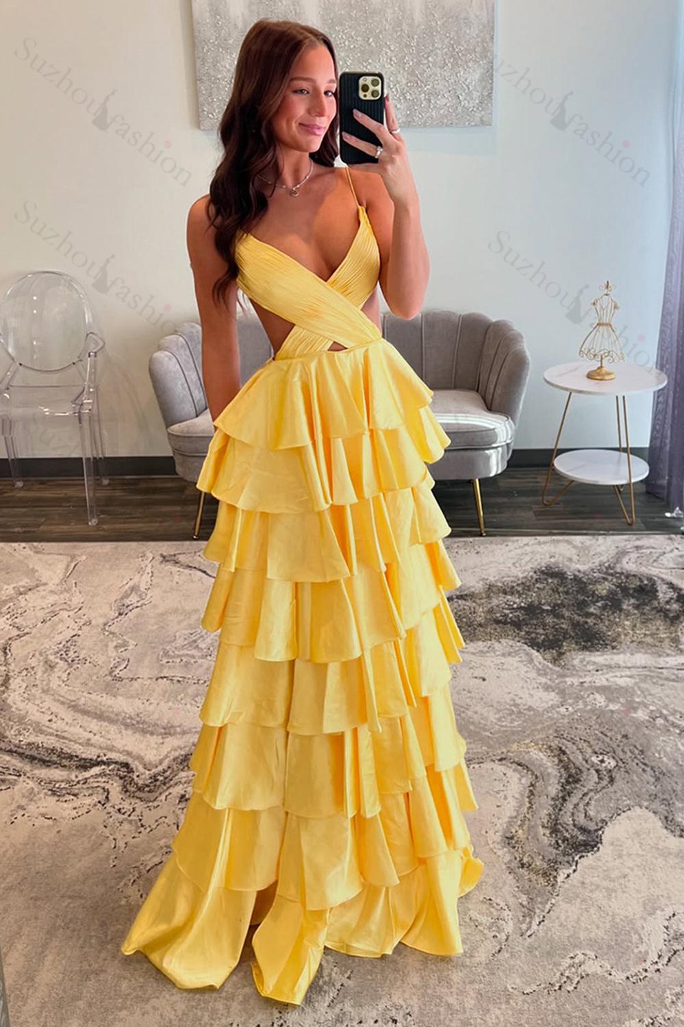 ruched long prom dress Backless Ruched Long Prom Dress: La Femme 32970 Black / 00