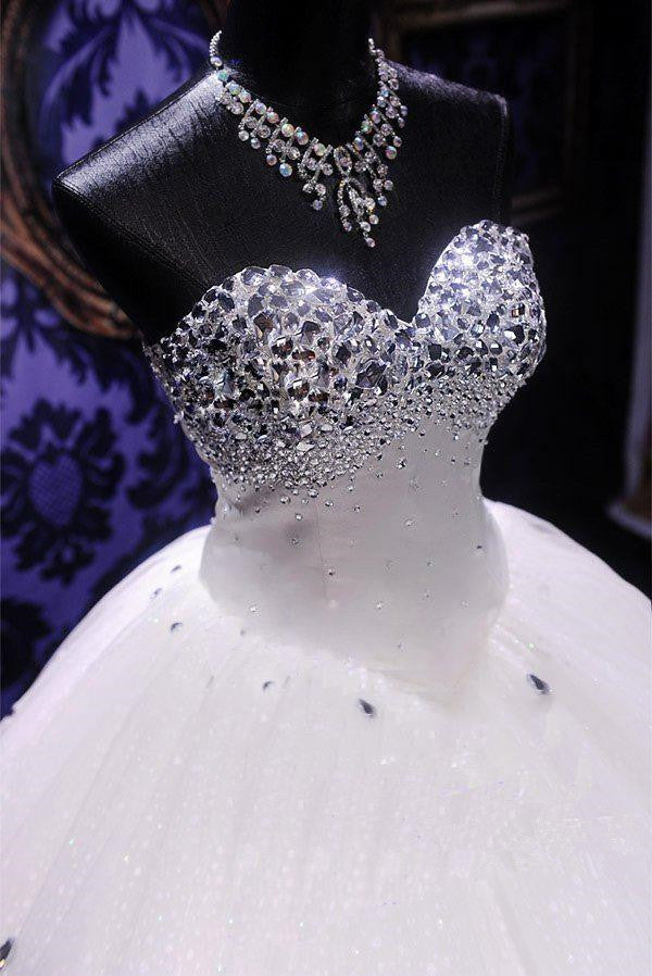 Rhinestone Stunning Wedding Dresses Ball Gown Sweetheart Elegant Luxurious Bridal Dresses | Suzhoufashion Rhinestone Stunning Wedding Dresses Ball Gown Sweetheart Elegant Luxurious Bridal Dresses | Suzhoufashion