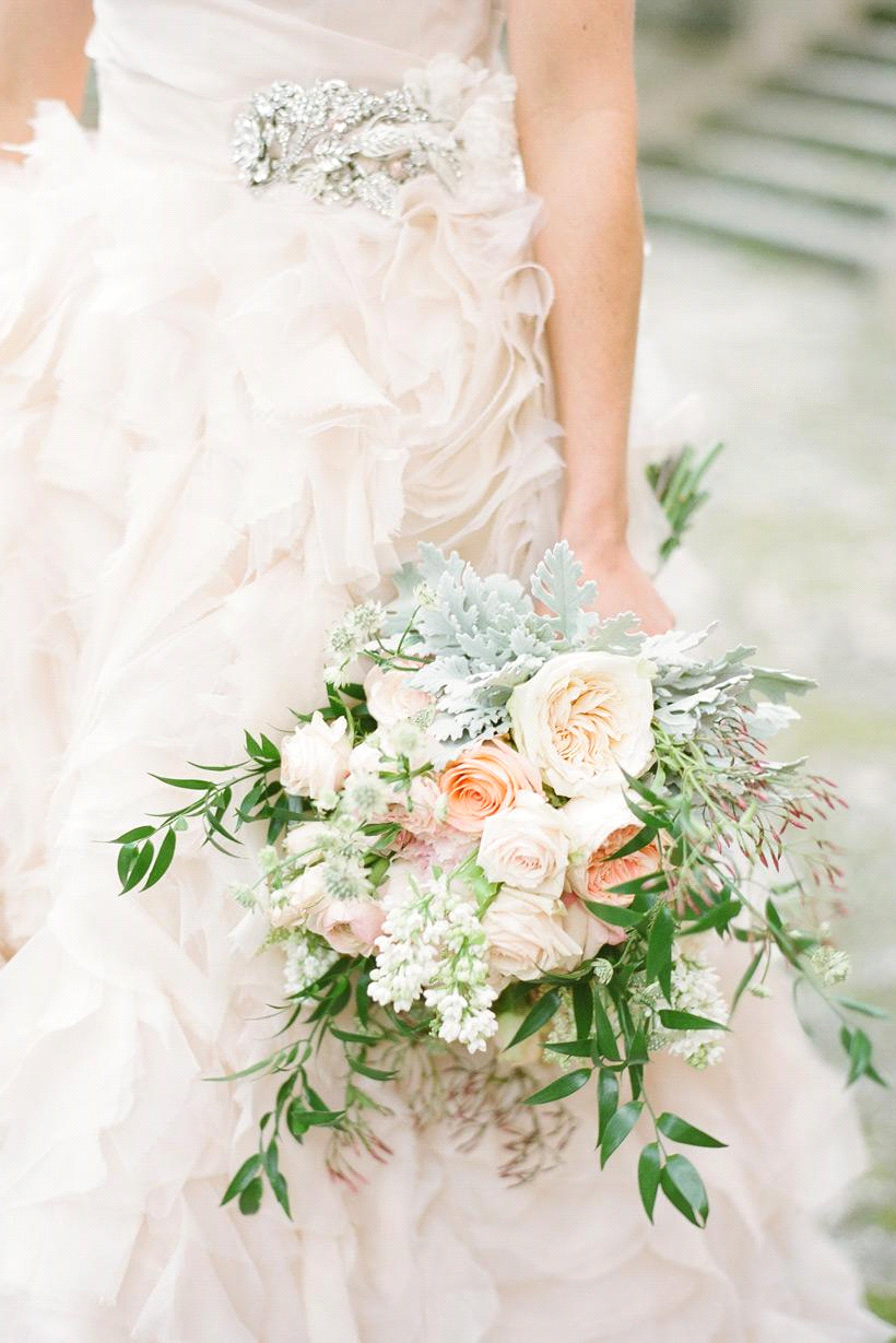 Romantic Blush Pink Ruffle Tiered Wedding Dress A-line Cute Popular Custom Made Organza Formal Bridal Gowns