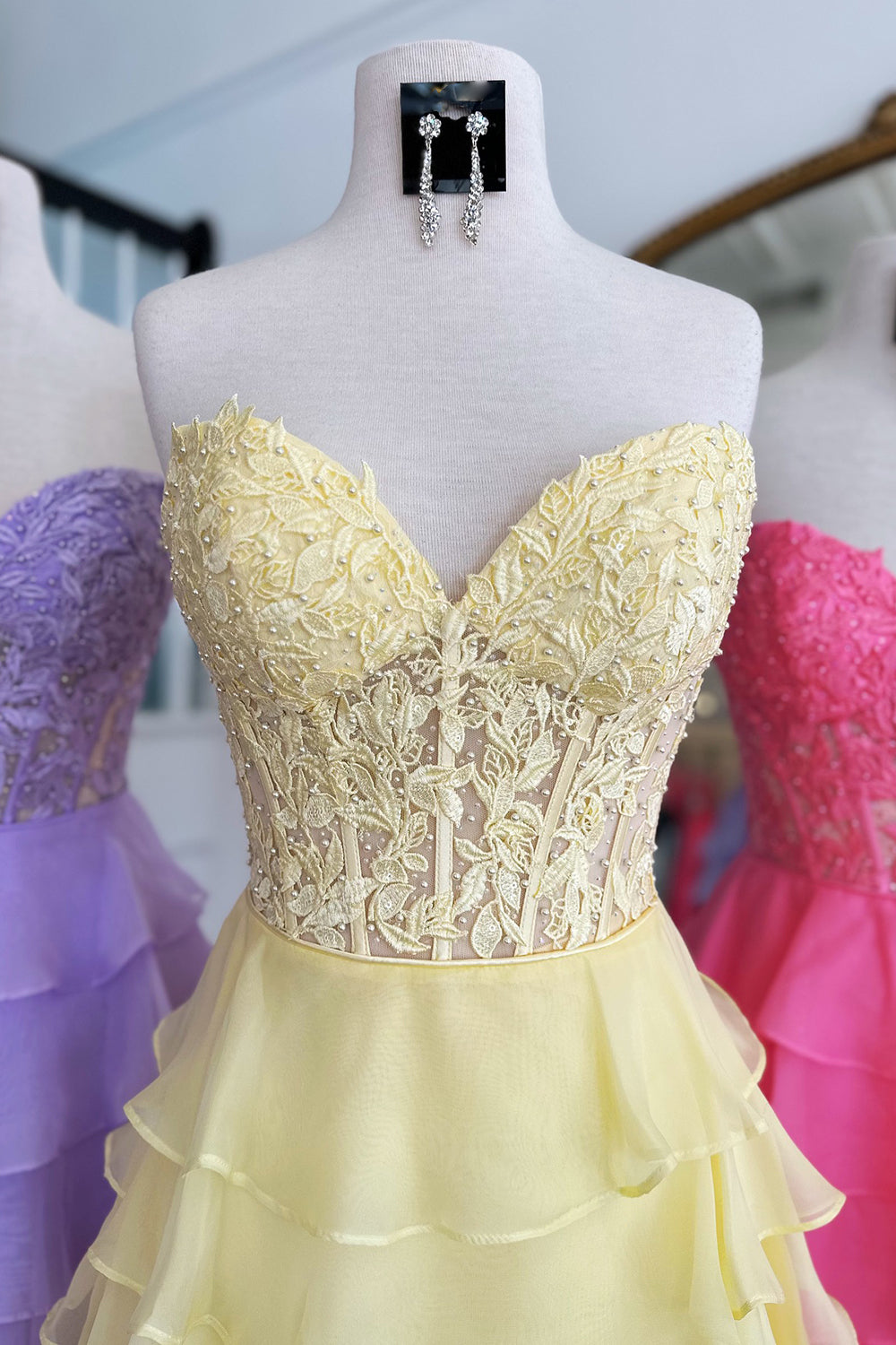Suzhoufashion Royal Blue Corset Homecoming Dresses Strapless A Line Short Cocktail Dresses With Ruffles