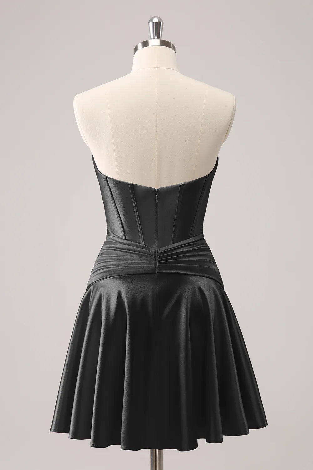 Royal Blue Homecoming Dresses A Line Strapless Corset Short Cocktail Dresses with keyhole