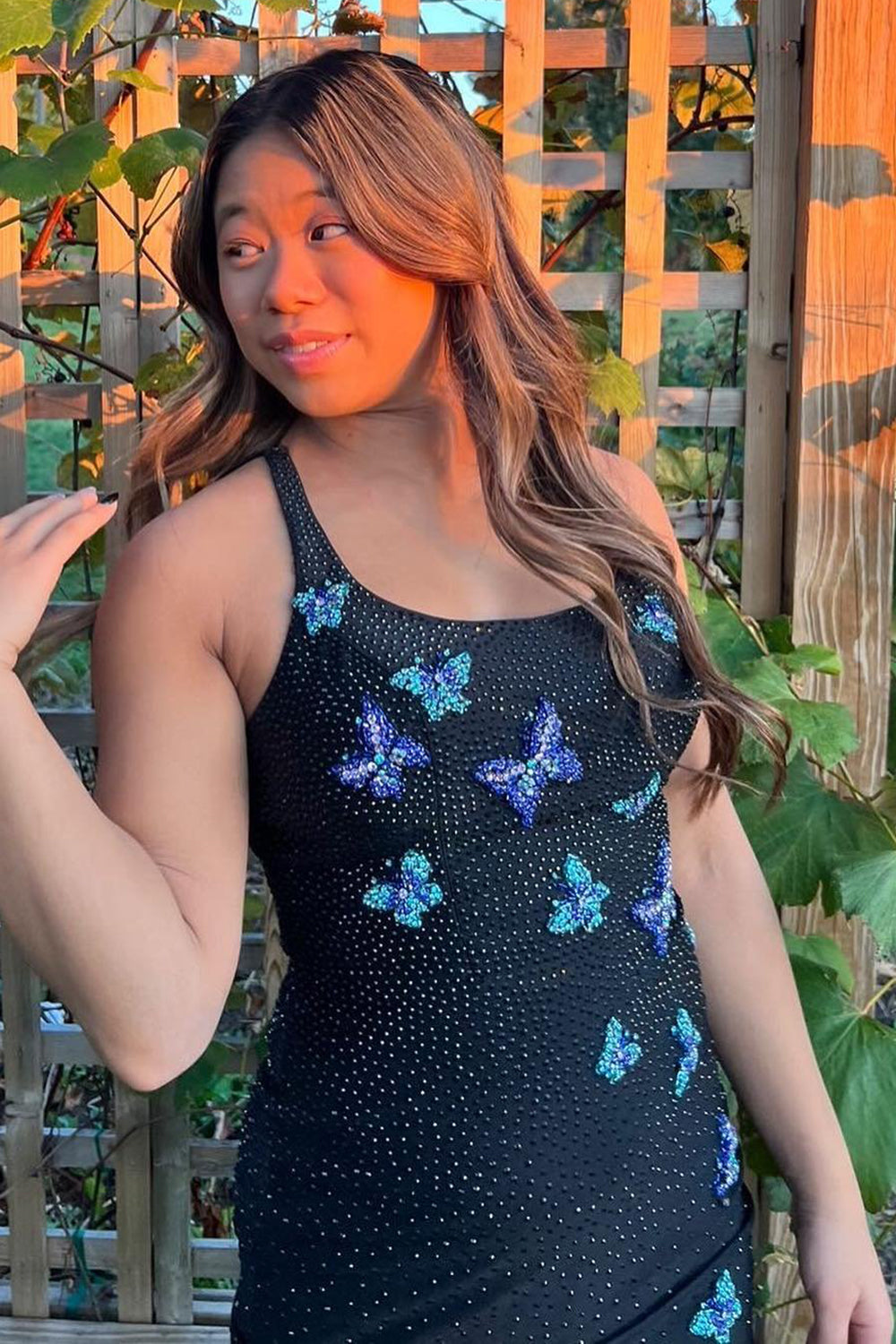 Royal Blue Homecoming Dresses Beaded Butterflies Tight Short Cocktail Dresses