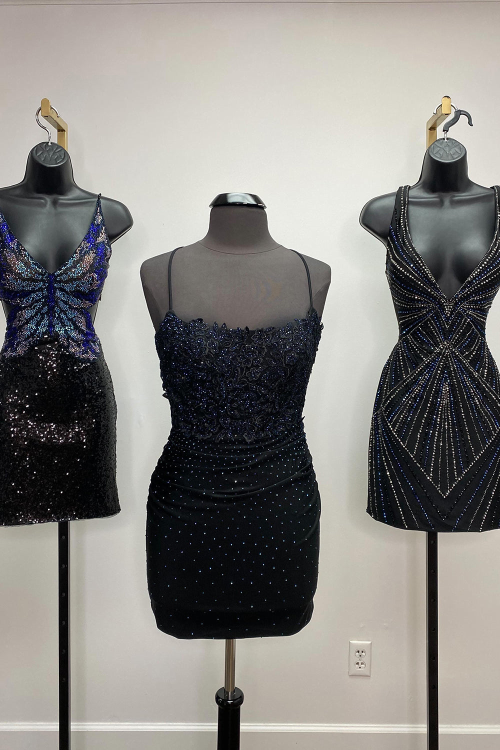 Royal Blue Homecoming Dresses Beaded Tight Prom Dress with Appliques