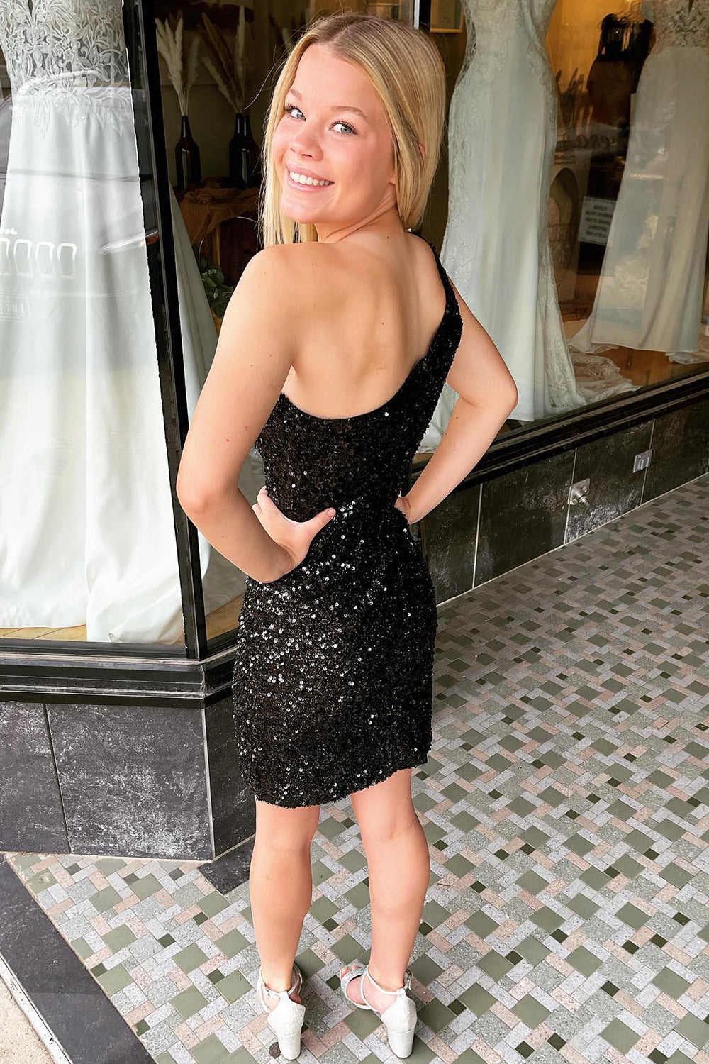 Royal Blue Homecoming Dresses Sequin Tight Short Hoco Dress