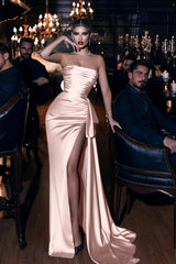 Royal Blue Long Simple Split Mermaid Prom Dresses