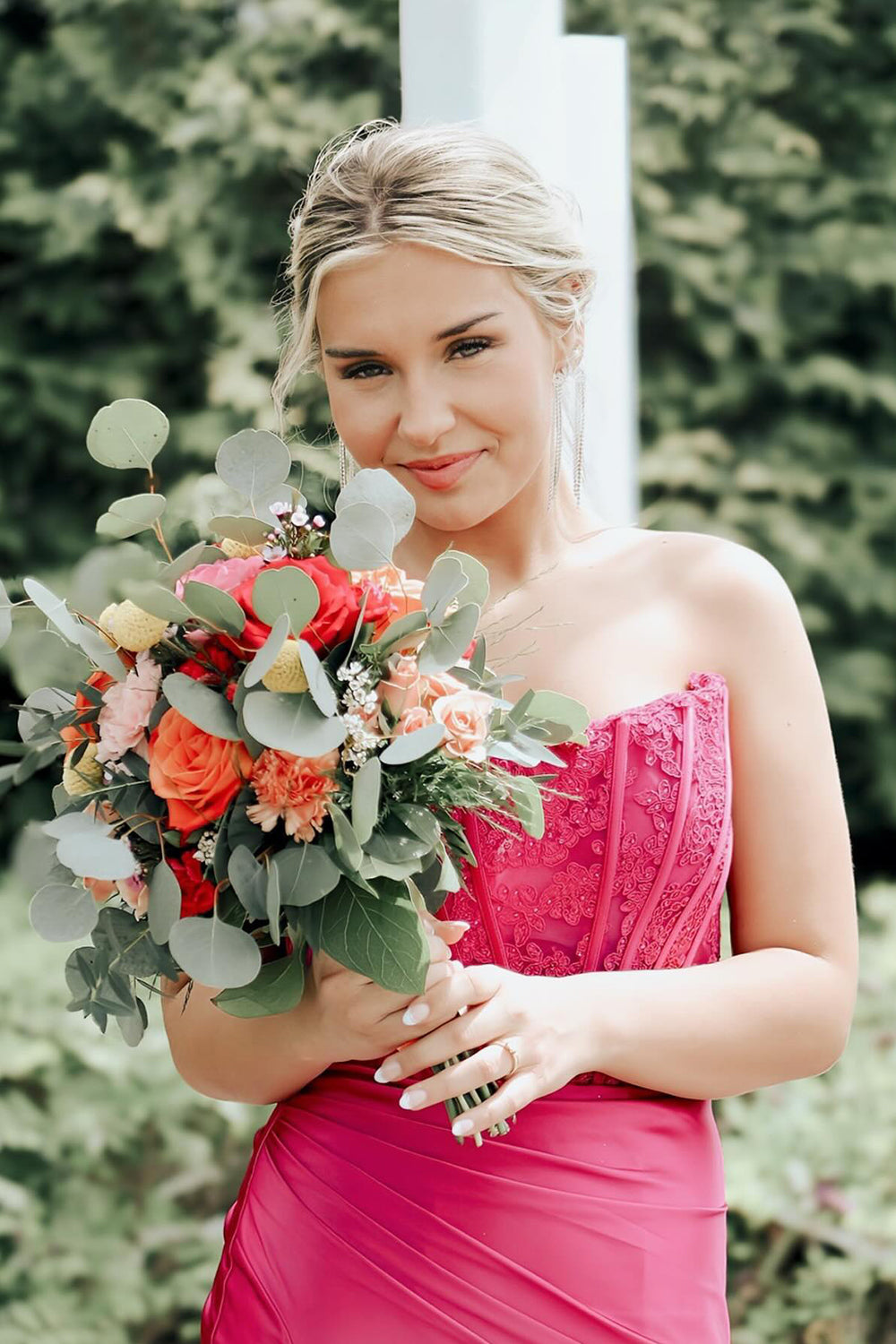 Royal Blue Prom Dress Lace Mermaid Corset Long Formal Dress With Slit