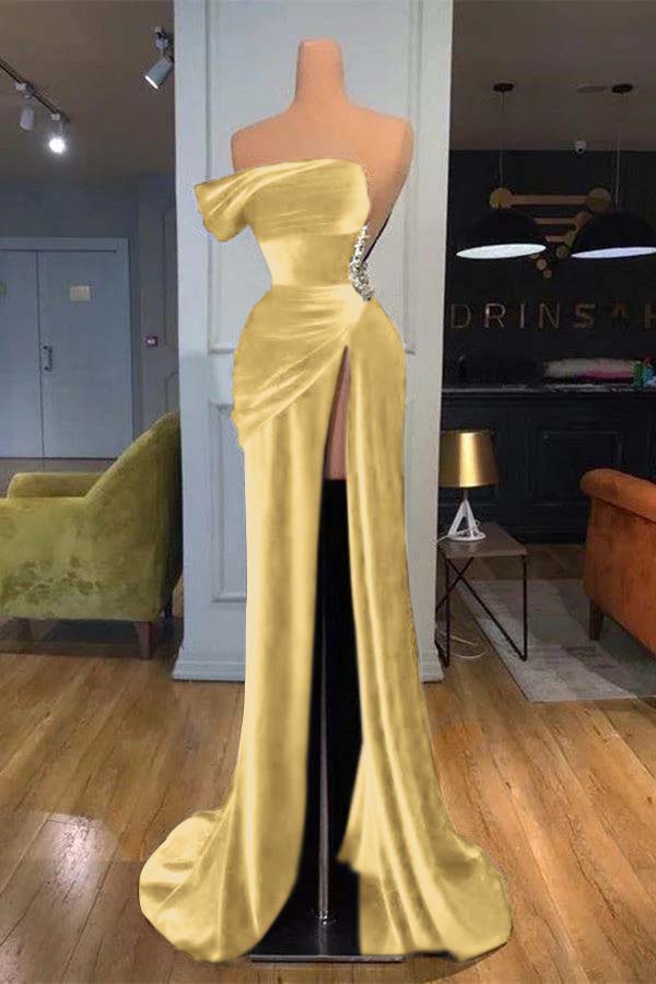 Royal Blue Prom Dress Velvet Strapless Mermaid Evening Formal Dress With Beadings