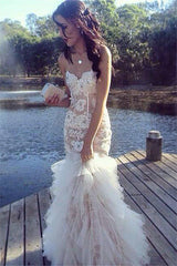 Ruffles Tulle Lace Prom Dresses Sweetheart Sheath Evening Dress