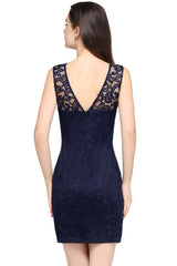 Scoop Sleeveless Lace Gorgeous Short Party Dress On Sale