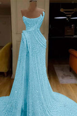 Sequin Strapless Sleeveless Long Mermaid Evening Formal Dress With Split