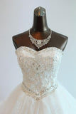 Sequined Lace-Up Sweetheart Wedding Dresses Charming Sleeveless Ball Gown Bridal Dresses