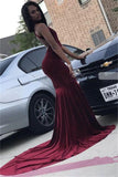 Sexy Halter Velvet Backless Prom Dress | Chic Evening Dress
