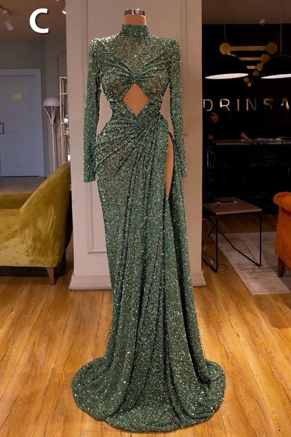 Sexy Long Mint Green Sequins Prom Dress Mermaid | Suzhoufashion Sexy Long Mint Green Sequins Prom Dress Mermaid | Suzhoufashion