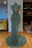 Sexy Long Mint Green Sequins Prom Dress Mermaid