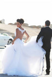Sexy Mermaid Lace Straps Wedding Dress Sweetheart Sheer Back Bridal Dress