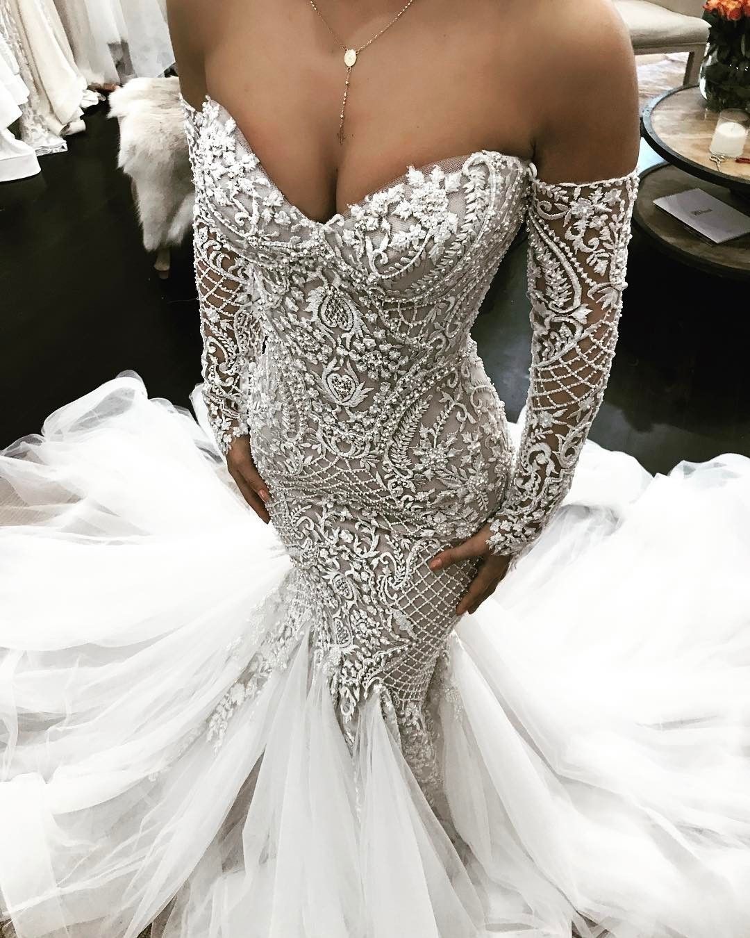 Sexy Mermaid Long Sleeves Wedding Dresses | Off The Shoulder Lace Elegant Bridal Gowns | Suzhoufashion Sexy Mermaid Long Sleeves Wedding Dresses | Off The Shoulder Lace Elegant Bridal Gowns | Suzhoufashion