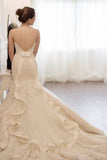 Sexy Mermaid Sweetheart Lace Bridal Gowns Formal Court Train Open Back Wedding Dress BA6350