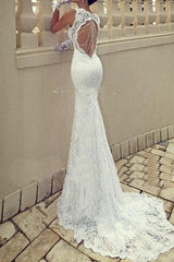 Sexy Plus Size Mermaid Wedding Dress Scoop Lace Taffeta Chiffon Sleeveless Bridal Gowns with Sweep Train