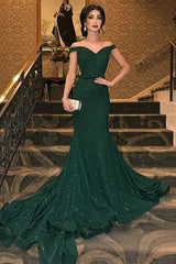 Sexy Sequins Sweetheart Evening Dresses Long | Side-Slit Mermaid Prom Dresses