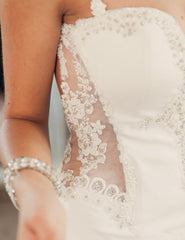 Sexy Summer Bridal Gowns Spaghetti Straps Lace Beading Open Back New Wedding Dresses