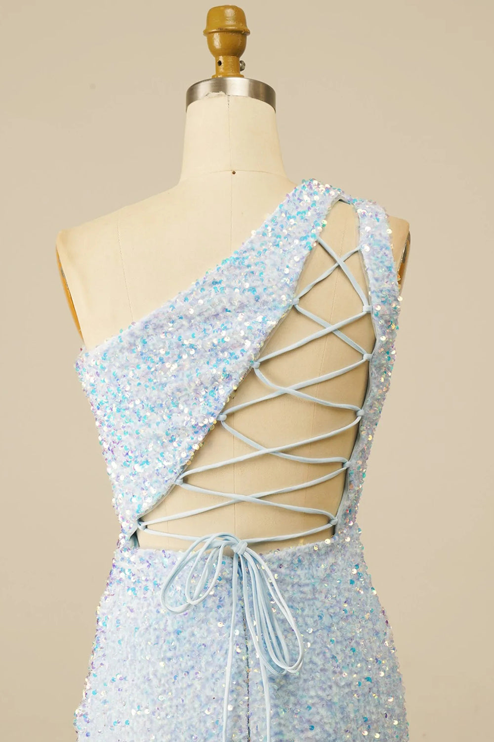 Sheath One Shoulder Royal Blue Homecoming Dresses Sequin Short Cocktail Dresses