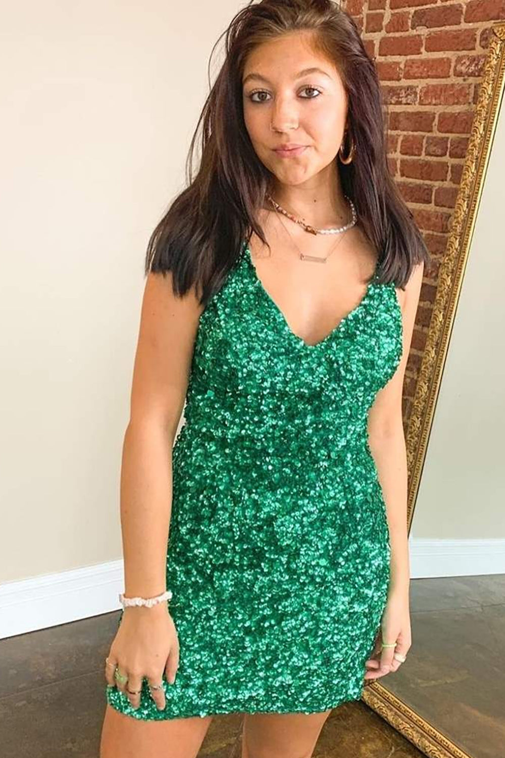 Sheath Spaghetti Straps Royal Blue Homecoming Dresses Sequin Short Cocktail Dress