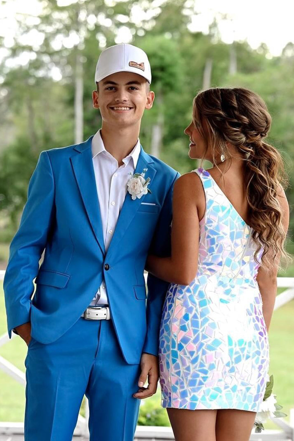Silver Homecoming Dresses One Shoulder Mirror Tight Short Cocktail Dresses