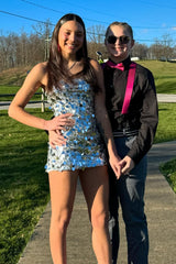 Silver Homecoming Dresses Strapless Tight Short Cocktail Dresses with Sequin