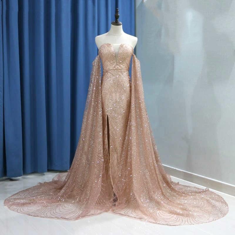 Site-slit Long-sleeve Gold Off-the-shoulder Sheath Sequin Prom Dresses Site-slit Long-sleeve Gold Off-the-shoulder Sheath Sequin Prom Dresses