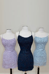 Sky Blue Homecoming Dresses Short Tight Prom Dress with Lace Beading