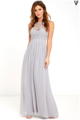 Sleeveless Chiffon Lace Summer Beach Dresses Zipper Floor Length Prom Gowns