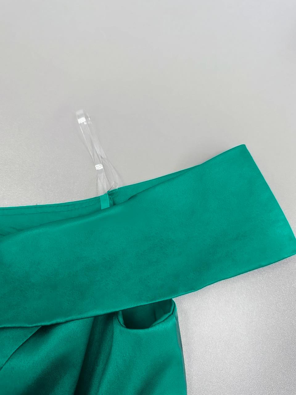 Sleeveless Off the Shoulder A Line Ankle Length Mother of the Bride Dress with Pockets