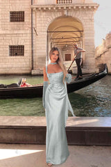 Spaghetti Strap Sleeveless Long Mermaid Evening Formal Dress