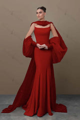 Spaghetti Strap Sleeveless Long Mermaid Evening Formal Dress With Sequined