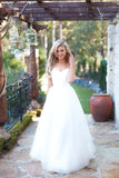 Spaghetti Strap Tulle Summer Wedding Dress New Arrival A-Line Long Bridal Dresses
