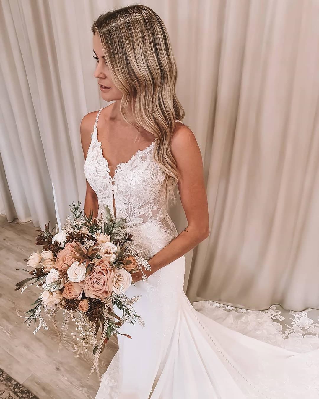 Spaghetti Straps Mermaid Appliques Beach Wedding Dresses | Sexy Backless Bridal Gowns Online