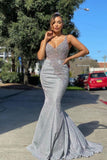 Sparkly Sequined Mermaidl Straps Prom Dress Online