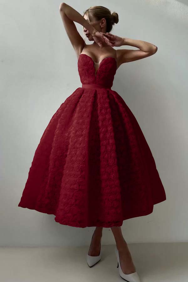 Strapless Sleeveless Long A Line Evening Formal Dress With Appliques Belt