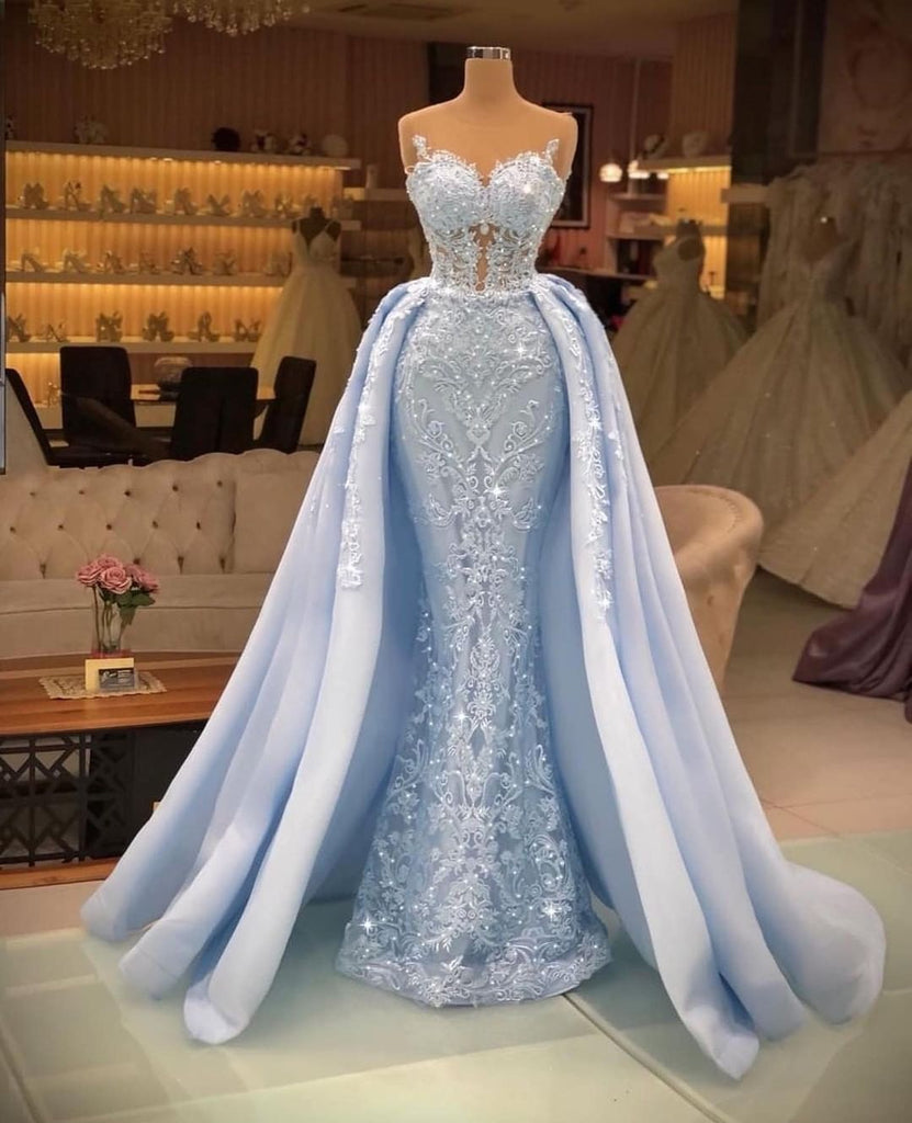 Stunning Glitter Crystals Sequins Mermaid Evening Gown Sleeveless ...