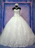 Stunning Gorgeous Sweetheart Wedding Gowns Lace-Up Bowknot Panel Train Bridal Dresses
