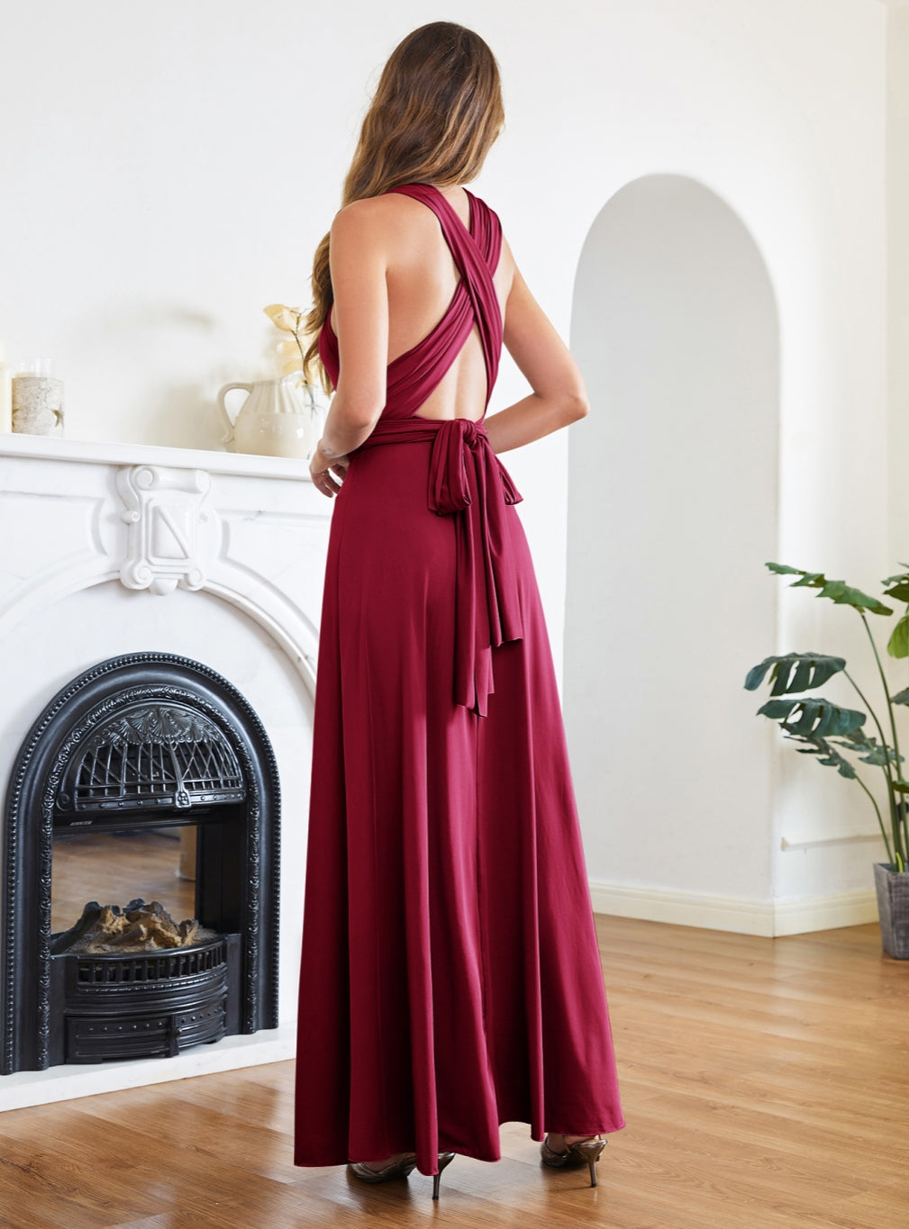 Stylish Ankle-Length Sleeveless A-Line Satin Prom Dresses