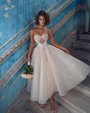 Stylish Sweetheart Sleeveless A-line Midi Prom Dress