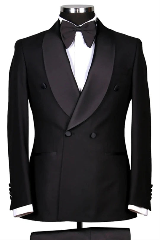 Suzhoufashion Adan Dark Gray Double Breasted Close Fitting Formal Men Suits